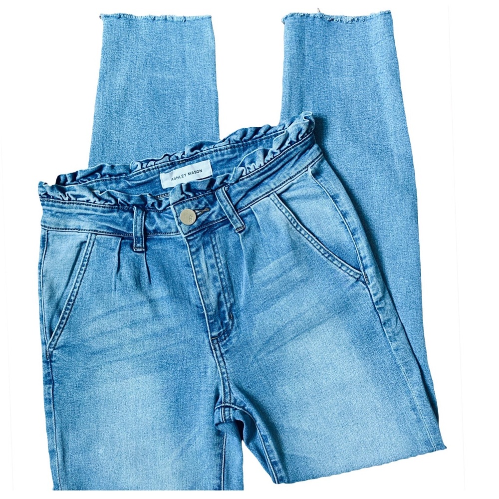 Ashley Mason Classic Slim Fit Skinny Jeans, Classic Blue Jeans, Blue Denim Jeans